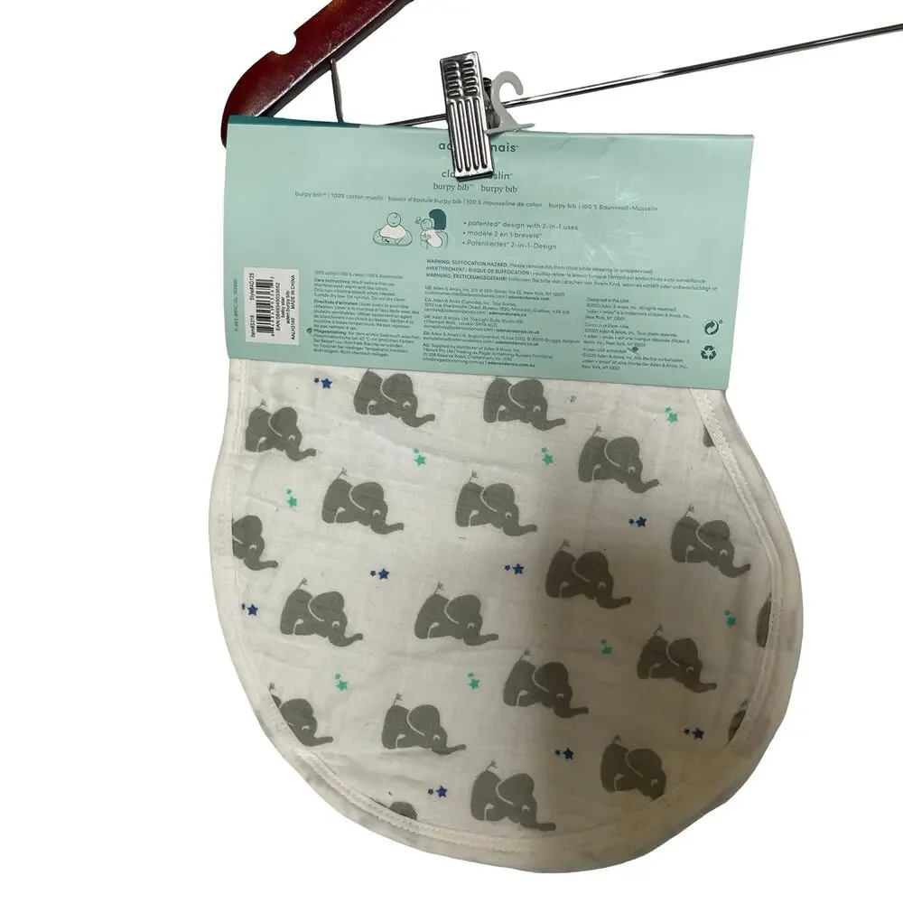 Aden + Anais Essentials Classic Muslin Burpy Bib made of 100% cotton muslin